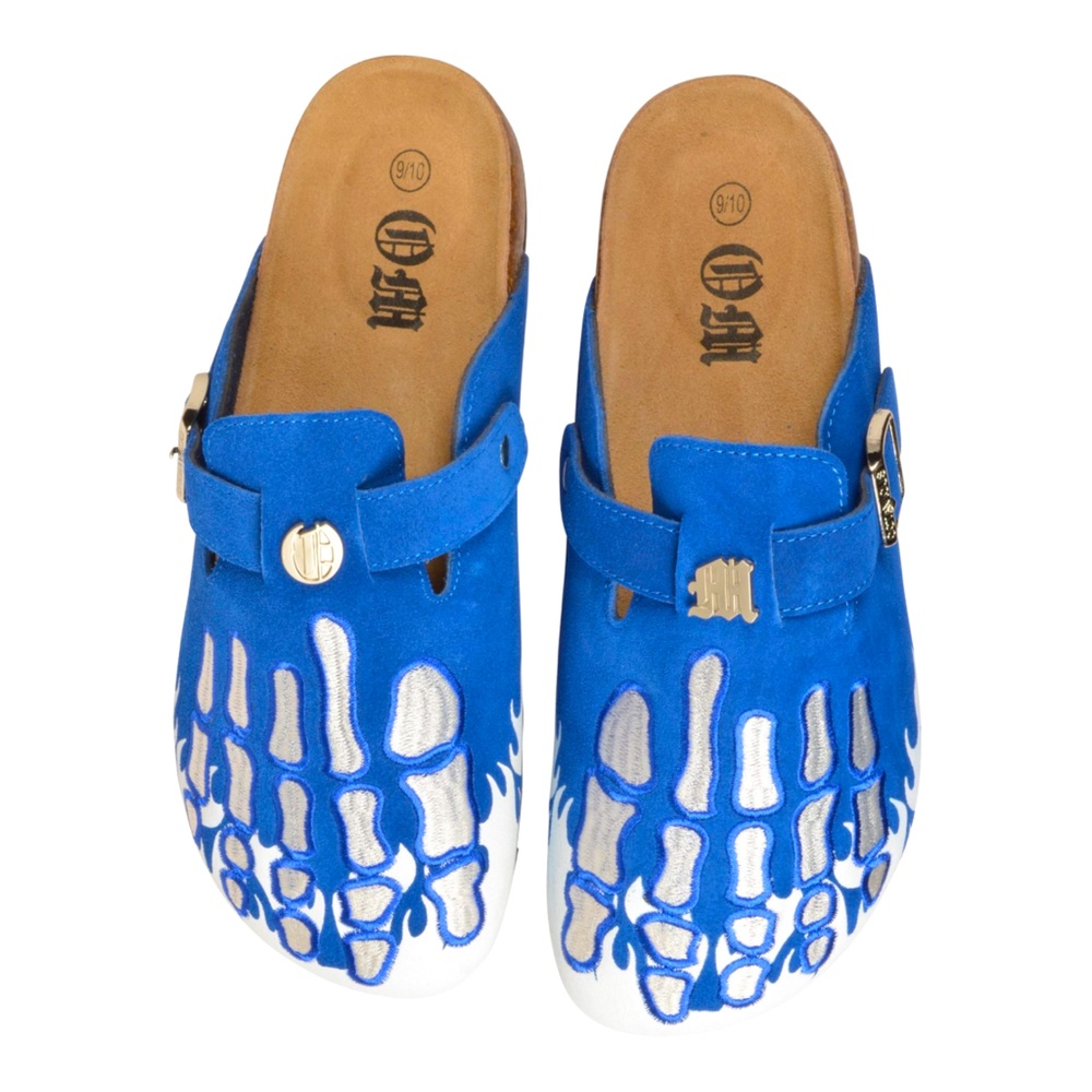 🧢🤍 OCTAVIOUS MARKS CLOGS ROYAL BLUE WHITE 🧢🤍
